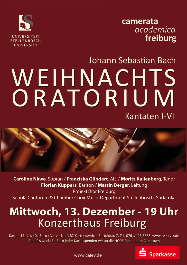 Johann Sebastian Bach<br />
"Weihnachtsoratorium" (Kantaten I-VI)<br />
